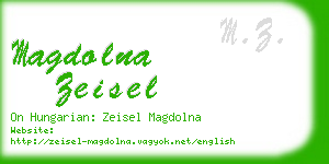 magdolna zeisel business card